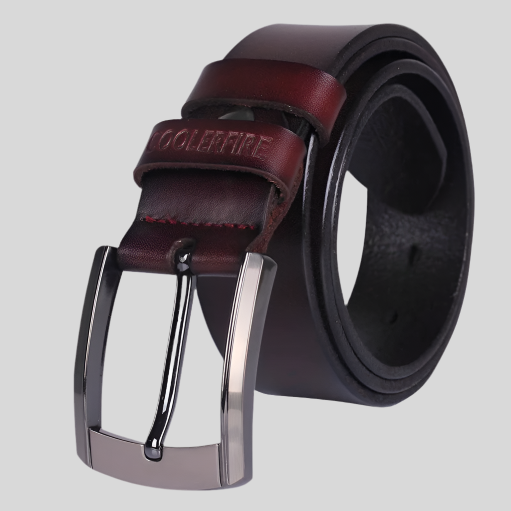 Ceinture coffee en cuir