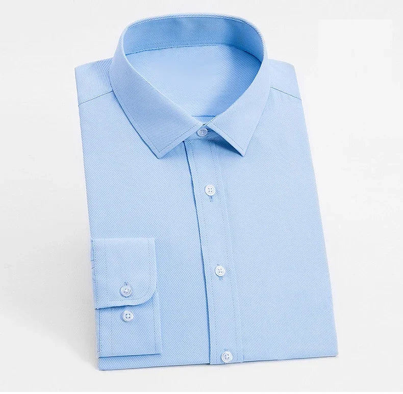 Chemise coupe tailored bleu ciel petite poche