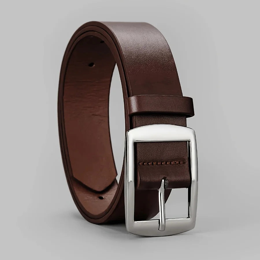 Ceinture marron détail argenté